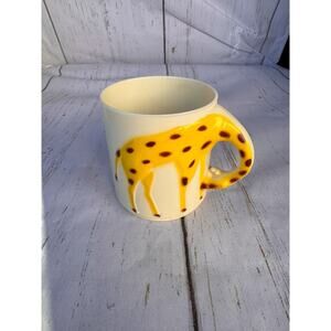 GIRAFFE Childs Toddler Plastic Cup 3" tall 2.5" diameter VINTAGE